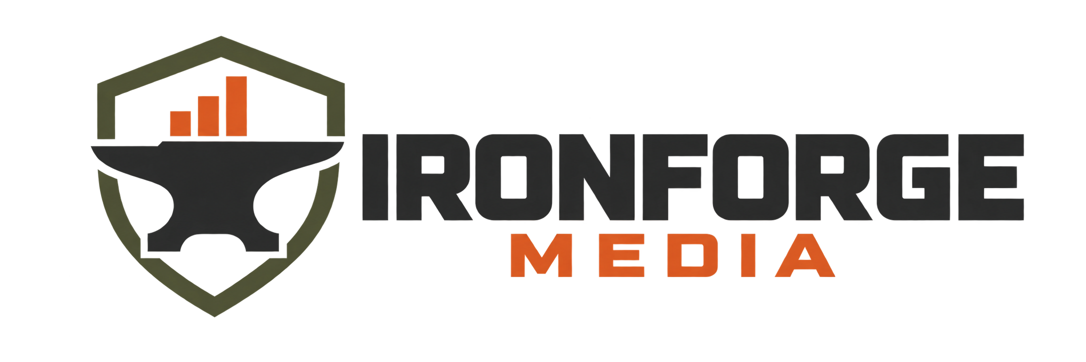 IronForge Media shield and anvil logo